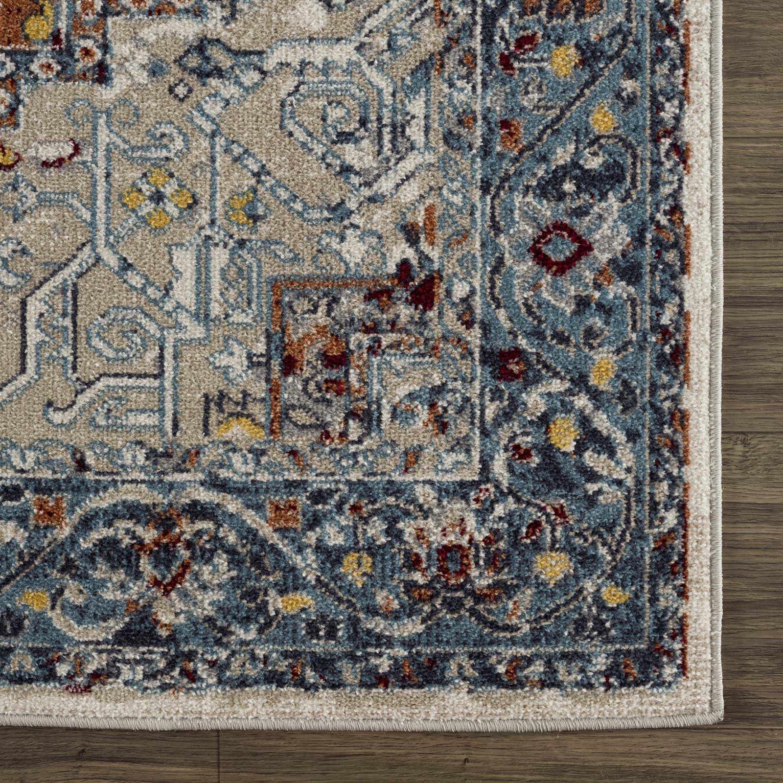 Alfombra lavable Cabacungan azul y óxido - Liquidación