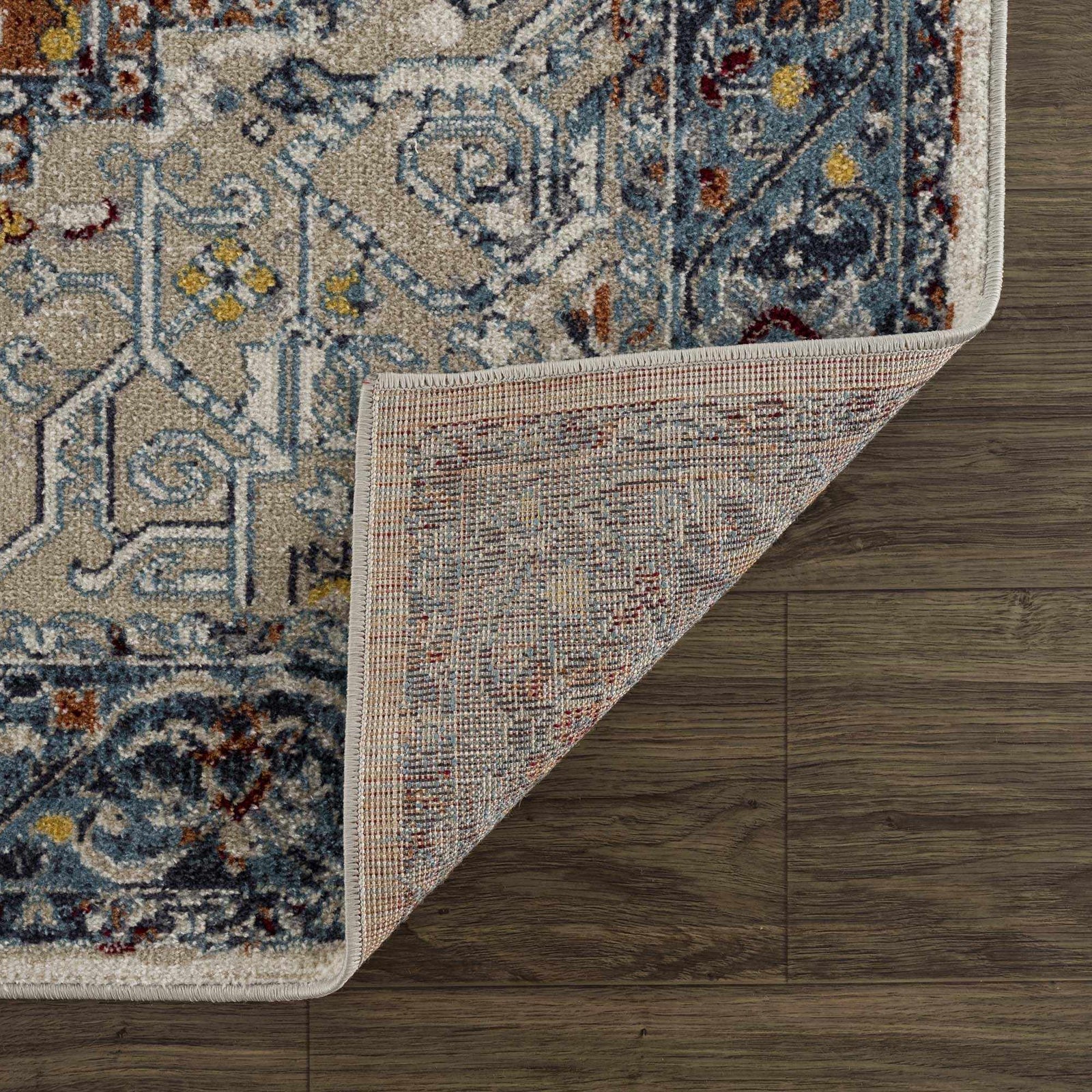 Alfombra lavable Cabacungan azul y óxido - Liquidación