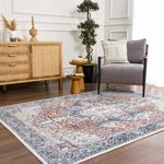 Alfombra lavable Cabacungan azul y óxido - Liquidación