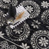 Alfombra lavable con diseño floral en blanco y negro de Kahraman