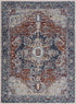Alfombra lavable Cabacungan azul y óxido - Liquidación