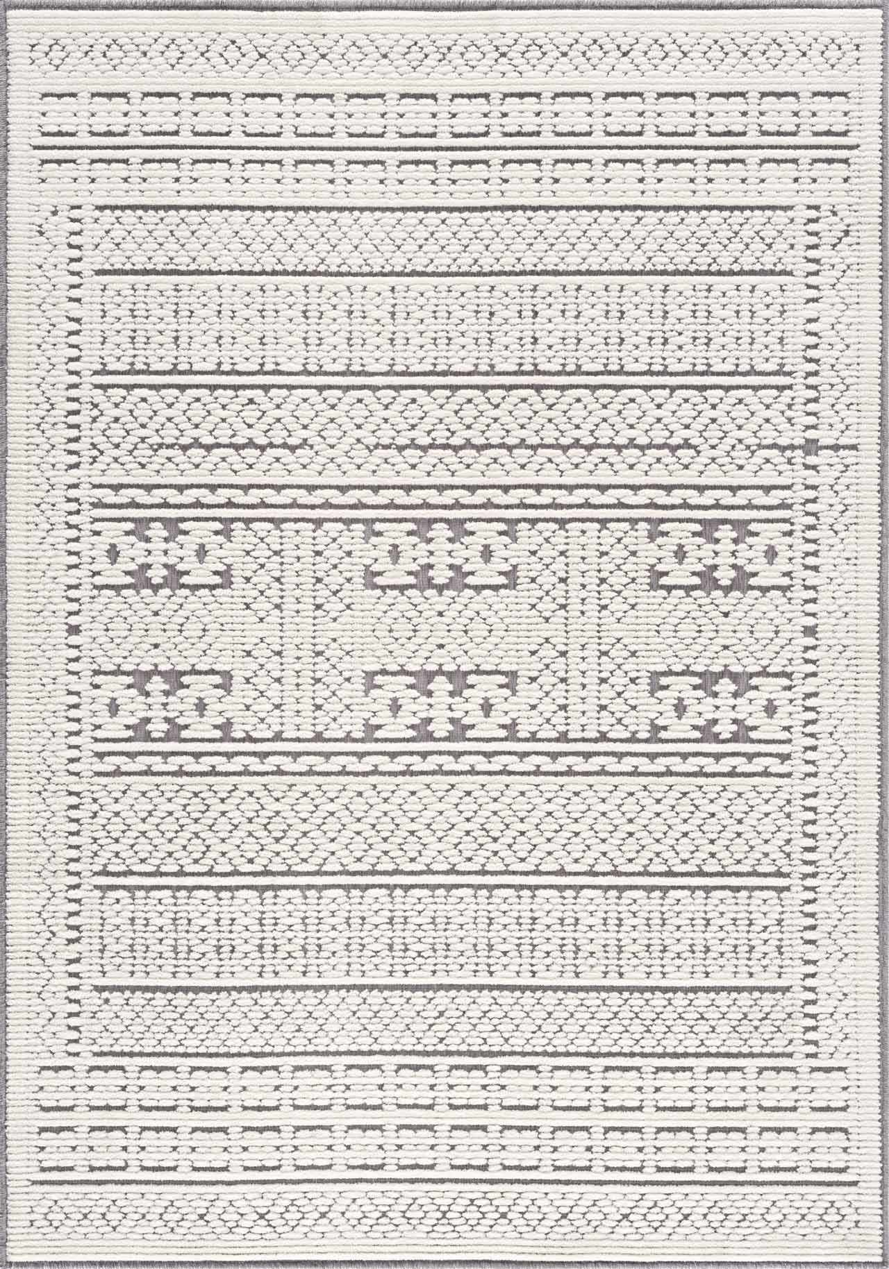 Alfombra lavable Bahar en color crema y gris - Edición limitada