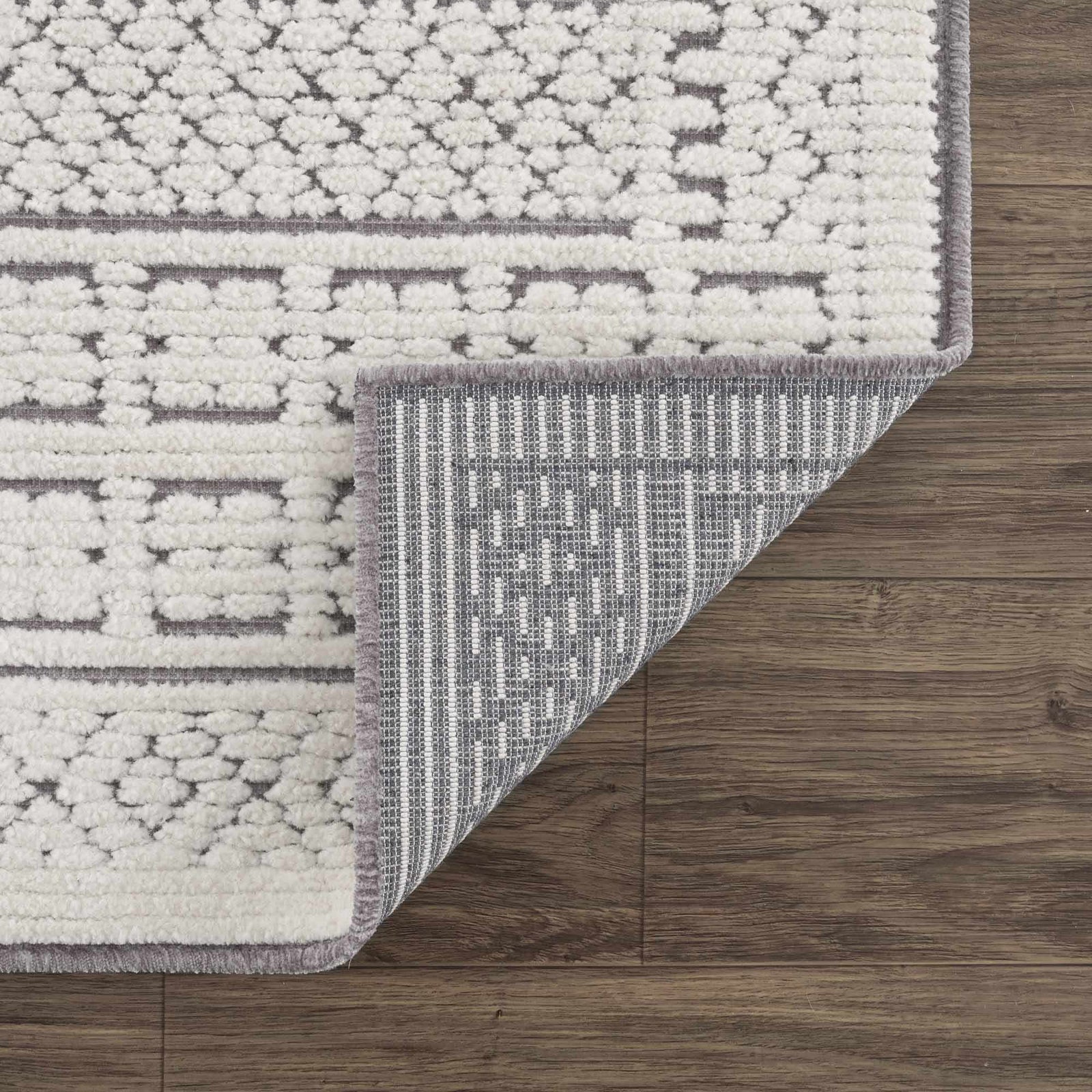 Alfombra lavable Bahar en color crema y gris - Edición limitada