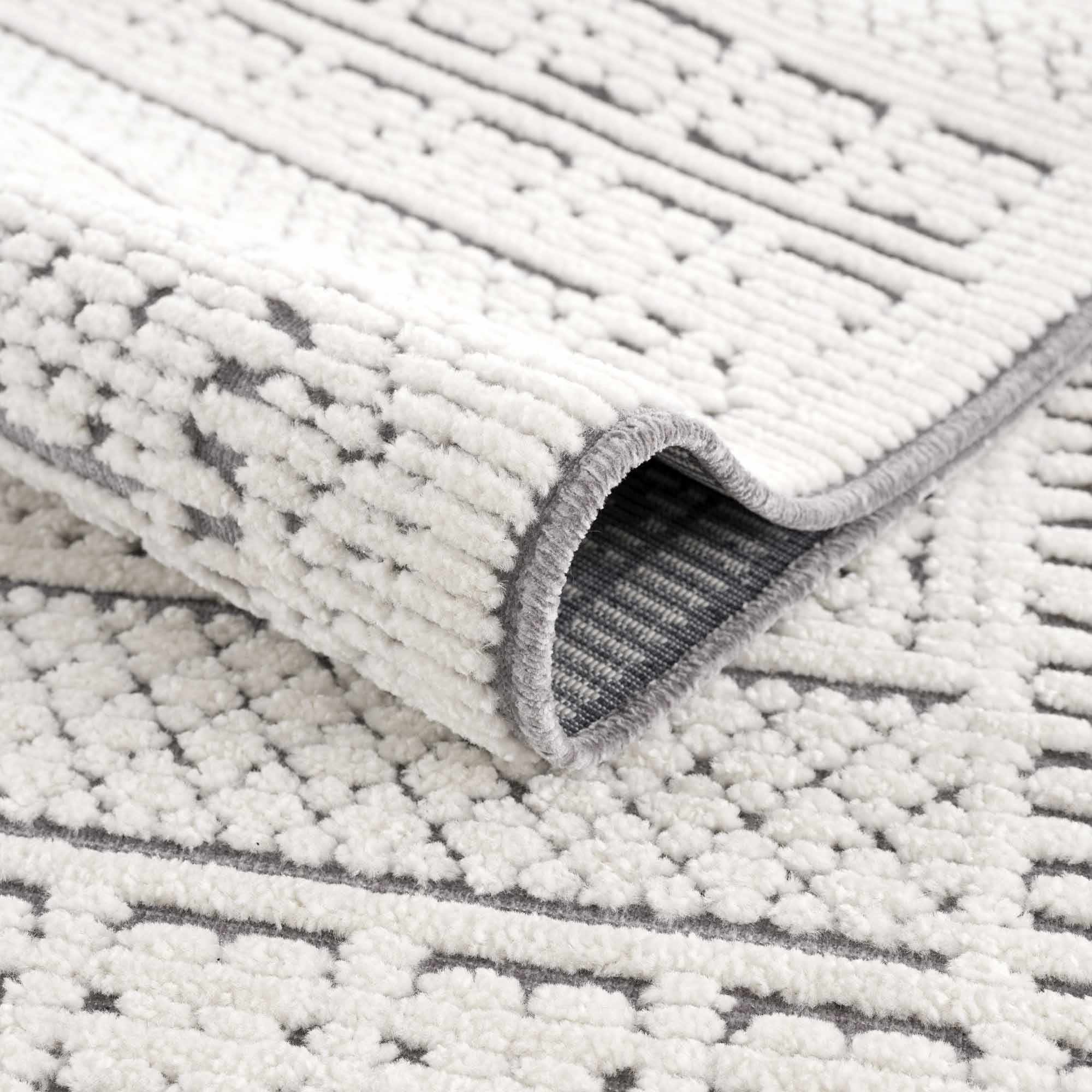 Alfombra lavable Bahar en color crema y gris - Edición limitada