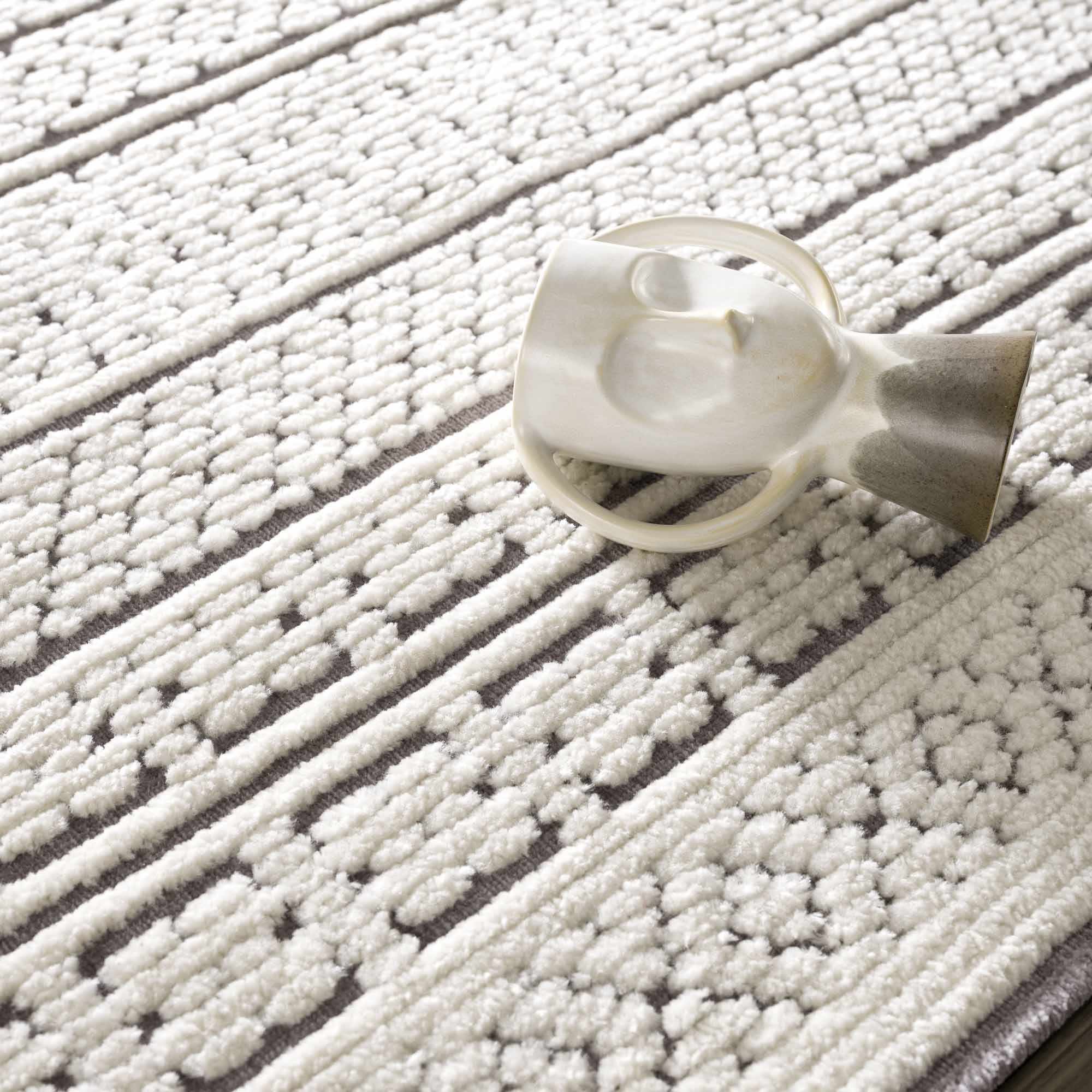 Alfombra lavable Bahar en color crema y gris - Edición limitada