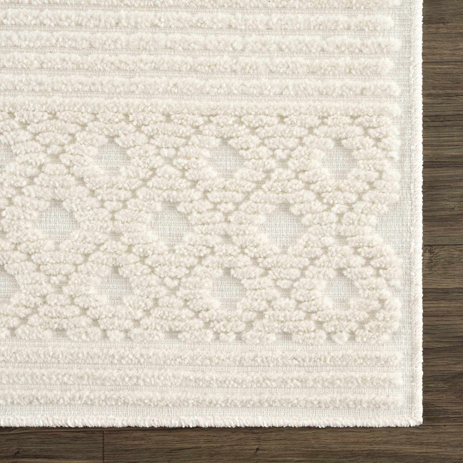 Alfombra lavable de color blanco Drago