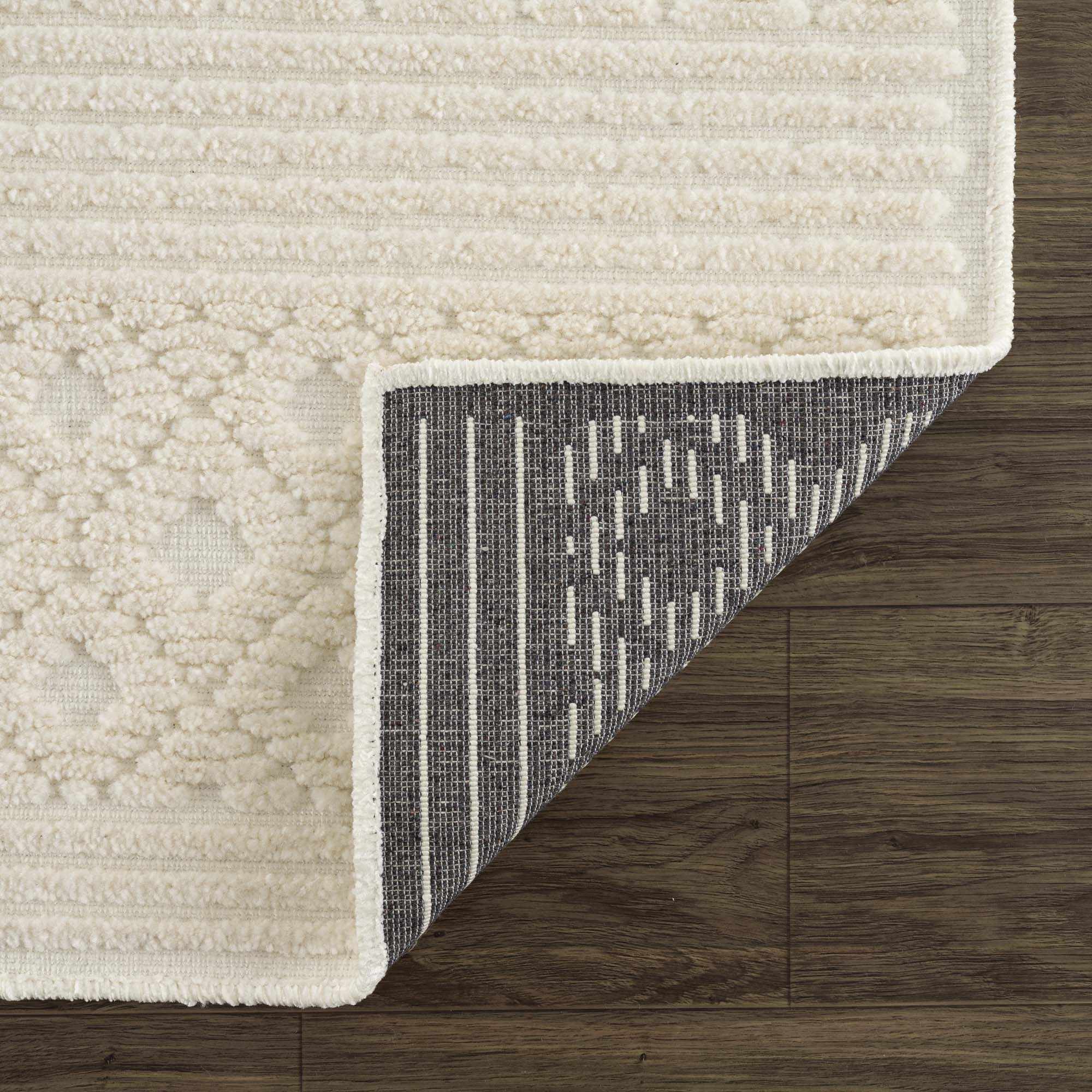 Alfombra lavable de color blanco Drago
