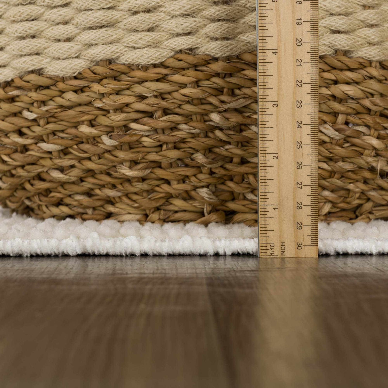 Alfombra lavable de color blanco Drago