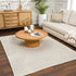 Alfombra lavable de color blanco Drago