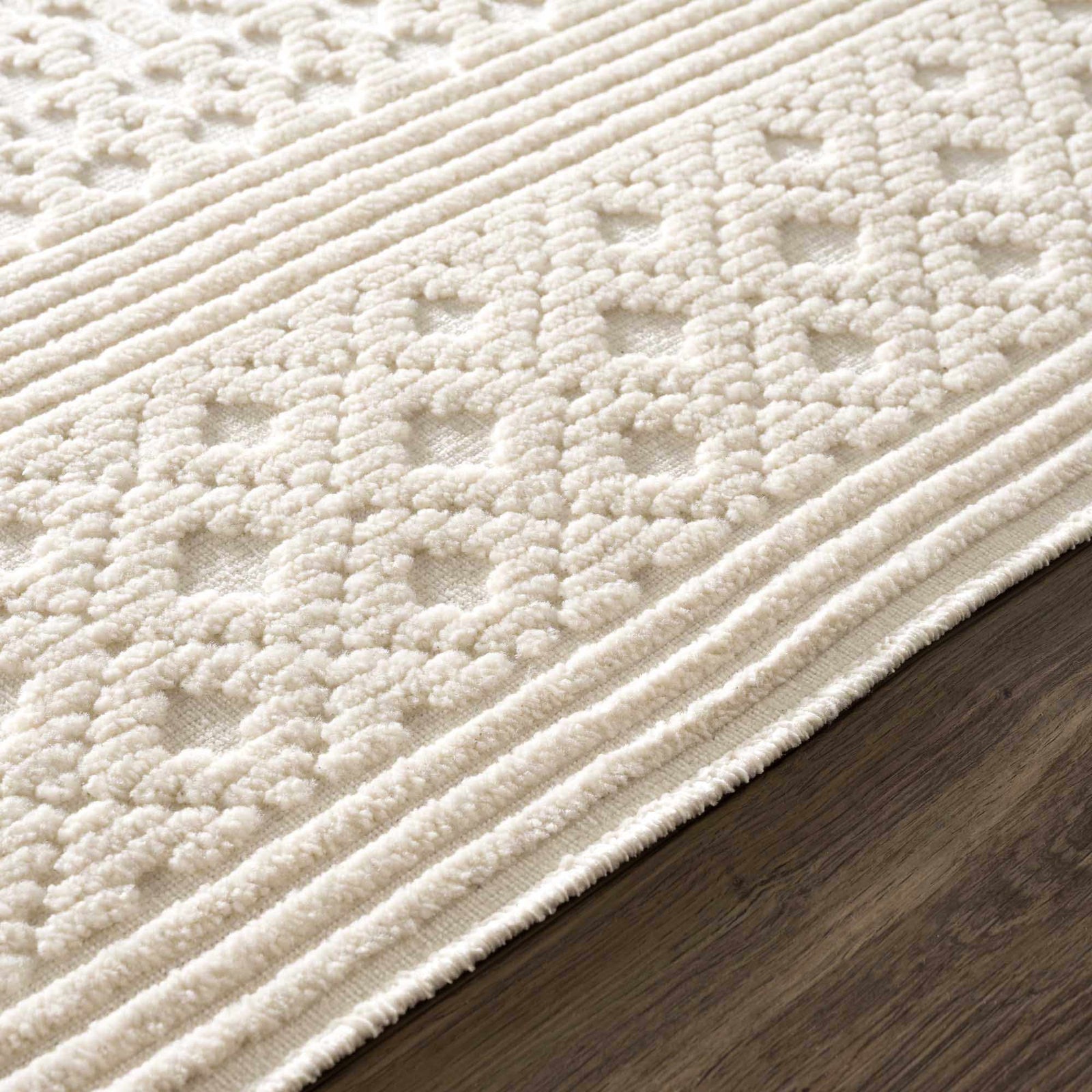 Alfombra lavable de color blanco Drago