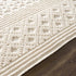Alfombra lavable de color blanco Drago