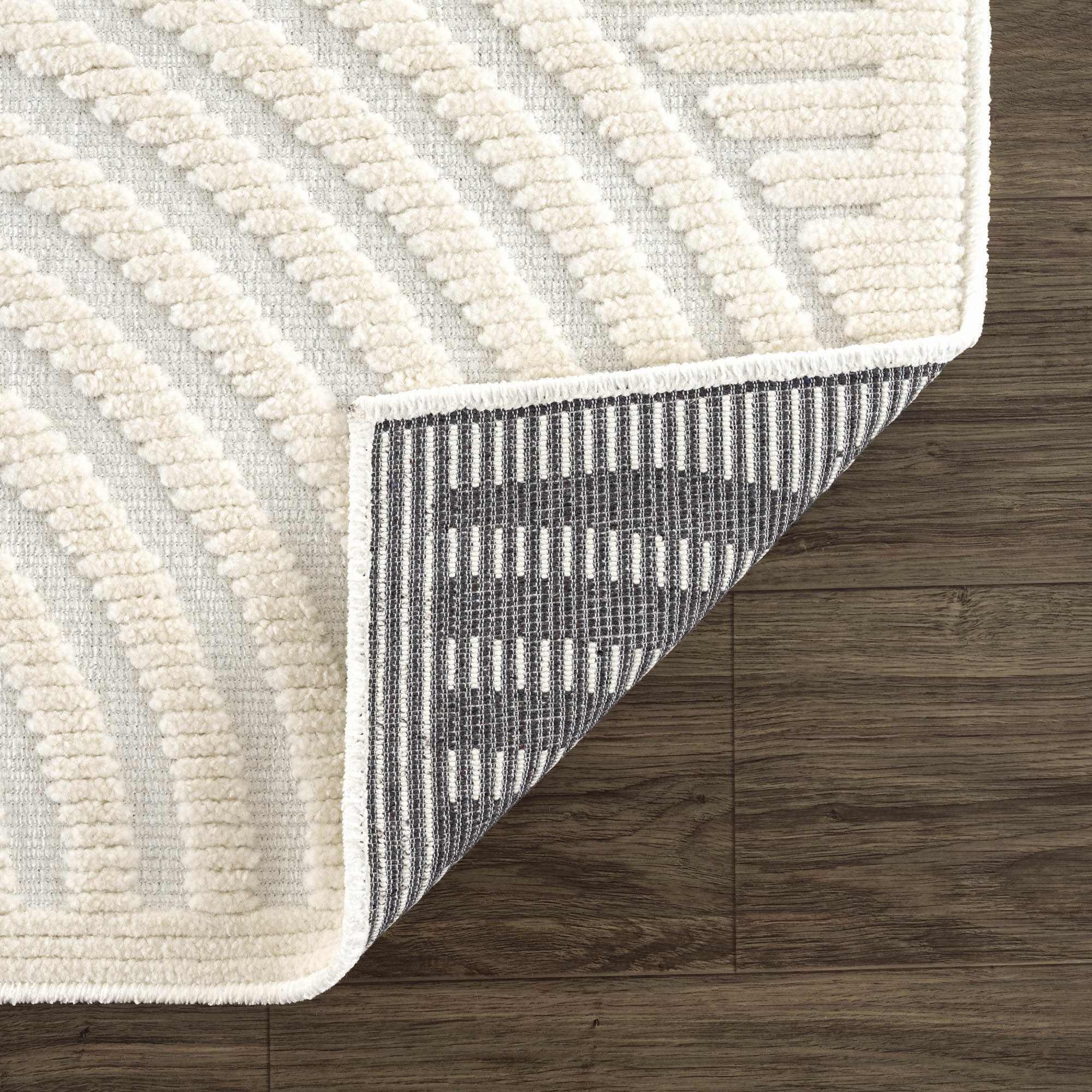 Alfombra lavable blanca Deron