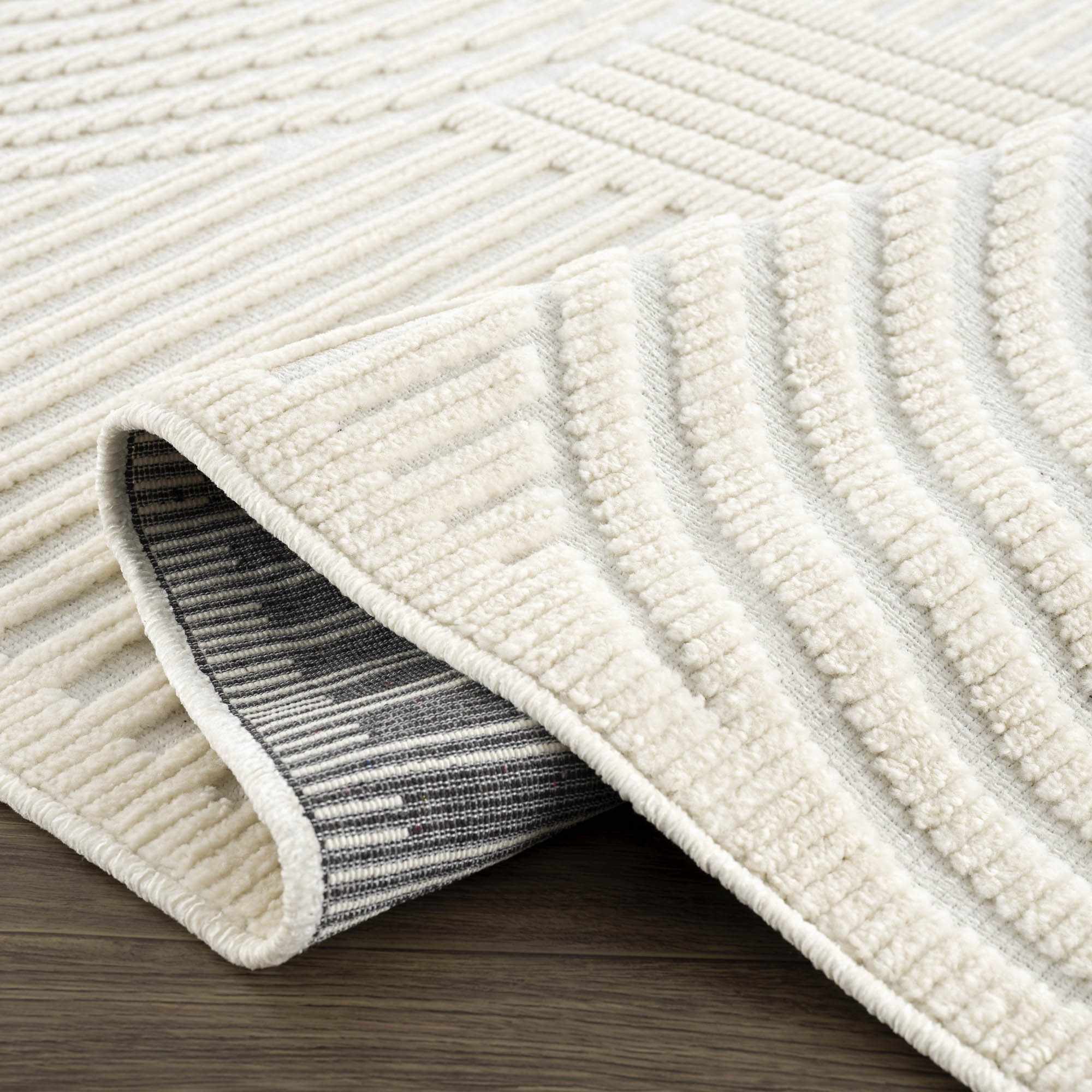 Alfombra lavable blanca Deron
