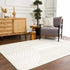 Alfombra lavable blanca Deron
