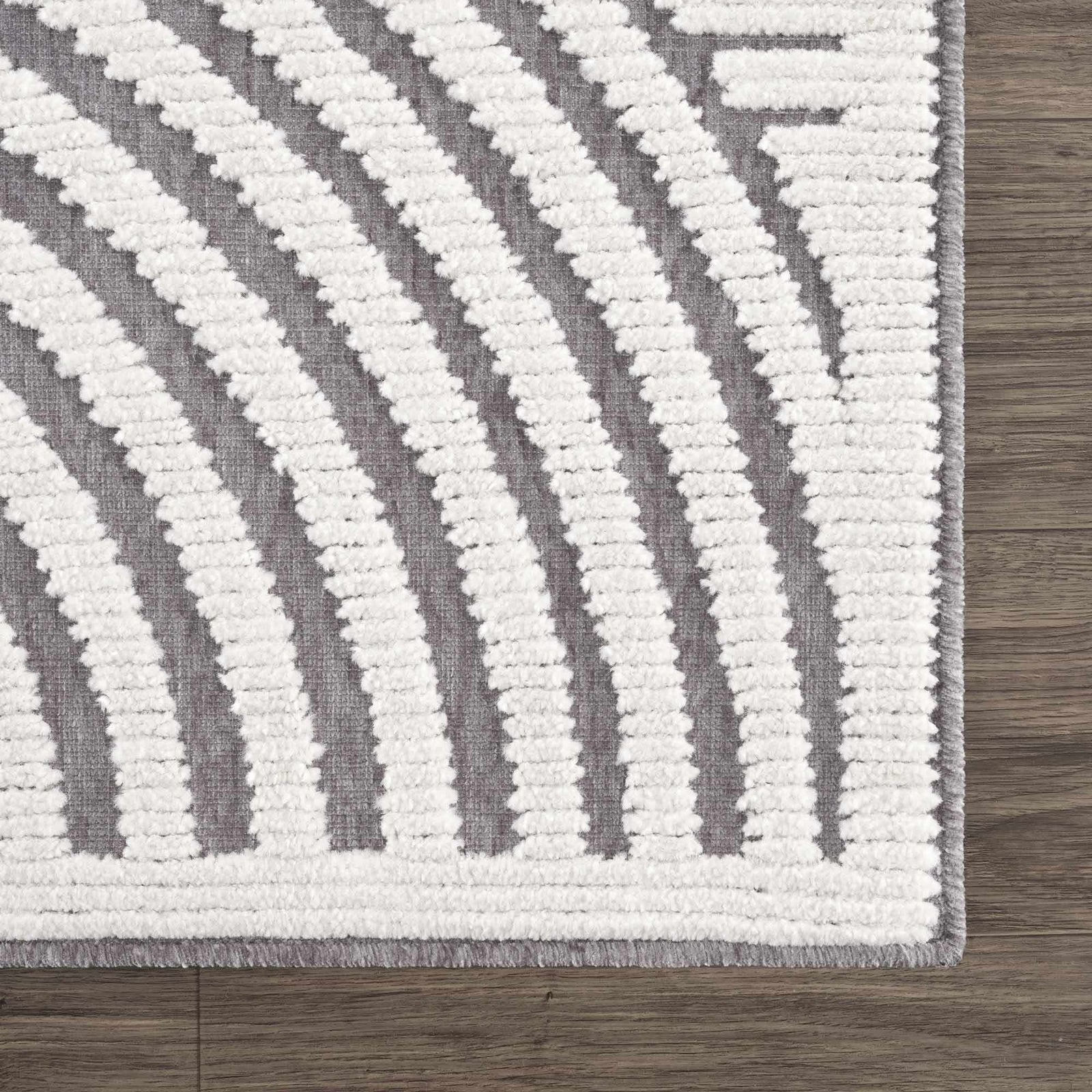 Alfombra lavable Deron Gray Rainbow