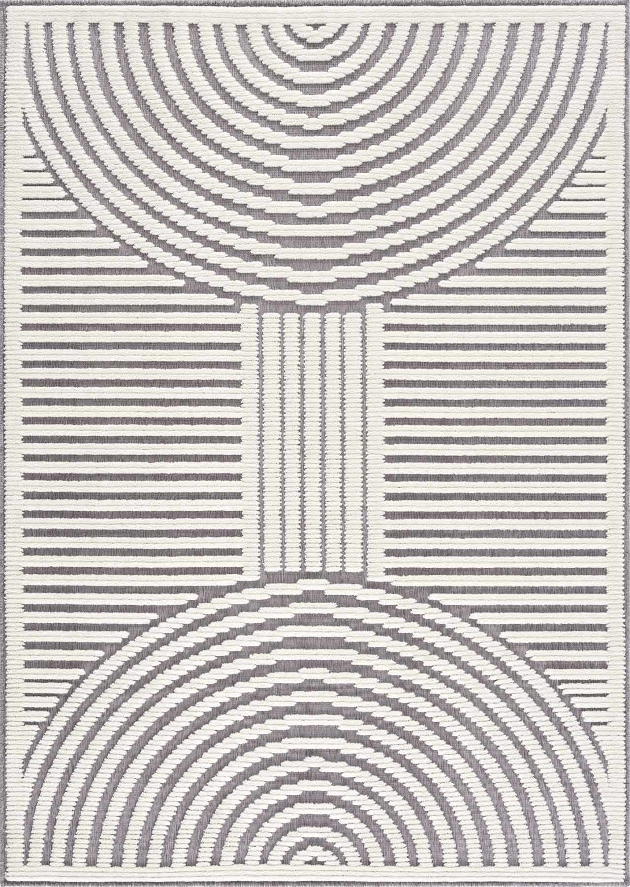 Alfombra lavable Deron Gray Rainbow