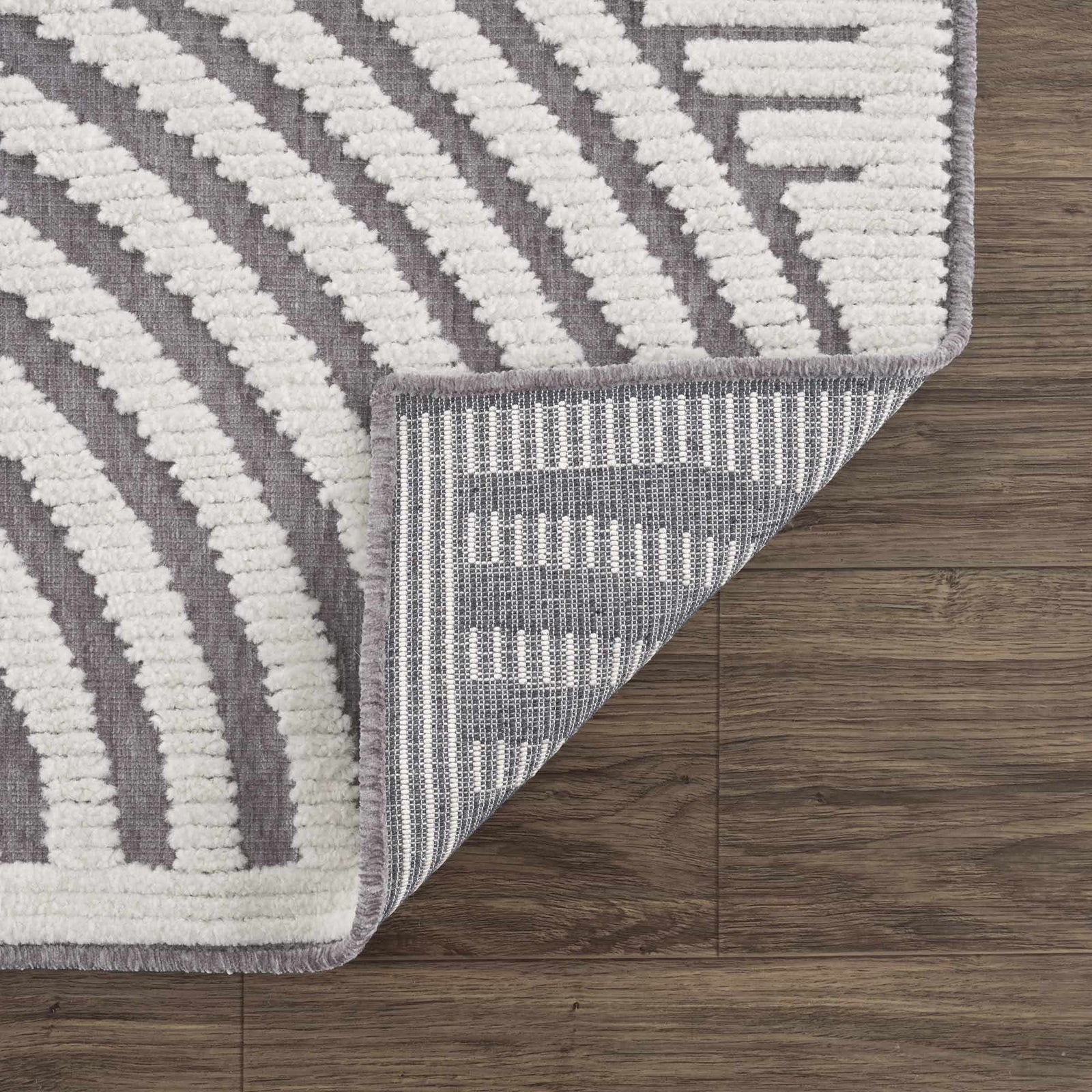 Alfombra lavable Deron Gray Rainbow