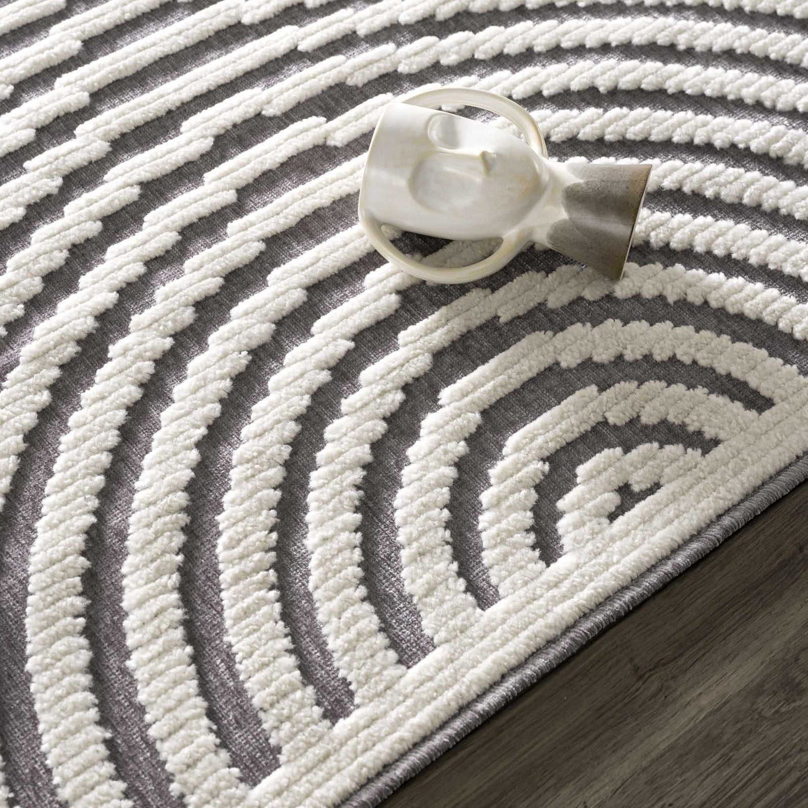 Alfombra lavable Deron Gray Rainbow