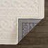 Fadey White Textured Washable Rug