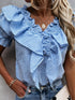Puff Sleeve Gingham Blouse