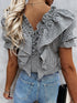 Puff Sleeve Gingham Blouse