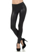 Leggings Sakkas sin pies, ultradelgados, con efecto mojado y líquido mate