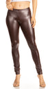 Leggings Sakkas sin pies, ultradelgados, con efecto mojado y líquido mate