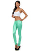 Leggings Sakkas sin pies, ultradelgados, con efecto mojado y líquido mate