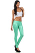 Leggings Sakkas sin pies, ultradelgados, con efecto mojado y líquido mate