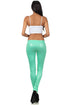 Leggings Sakkas sin pies, ultradelgados, con efecto mojado y líquido mate