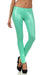 Leggings Sakkas sin pies, ultradelgados, con efecto mojado y líquido mate