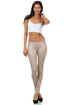 Leggings Sakkas sin pies, ultradelgados, con efecto mojado y líquido mate