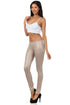 Leggings Sakkas sin pies, ultradelgados, con efecto mojado y líquido mate