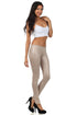Leggings Sakkas sin pies, ultradelgados, con efecto mojado y líquido mate