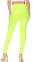 Leggings Sakkas sin pies, ultradelgados, con efecto mojado y líquido mate