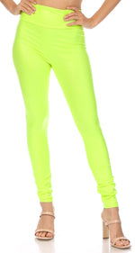 Leggings Sakkas sin pies, ultradelgados, con efecto mojado y líquido mate