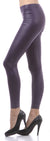Leggings Sakkas sin pies, ultradelgados, con efecto mojado y líquido mate