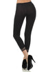 Leggings capri elásticos con ribete de encaje de mezcla de algodón Sakkas - Fabricados en EE. UU.