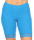 Pantalones cortos de ciclismo elásticos con ribete de encaje de mezcla de algodón Sakkas - Hechos en EE. UU.