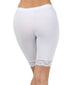 Pantalones cortos de ciclismo elásticos con ribete de encaje de mezcla de algodón Sakkas - Hechos en EE. UU.