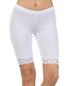 Pantalones cortos de ciclismo elásticos con ribete de encaje de mezcla de algodón Sakkas - Hechos en EE. UU.