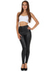 Leggings elásticos de cintura alta con líquido mate Sakkas - Fabricados en EE. UU.