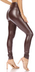 Leggings elásticos de cintura alta con líquido mate Sakkas - Fabricados en EE. UU.