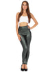 Leggings elásticos de cintura alta con líquido mate Sakkas - Fabricados en EE. UU.