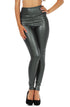 Leggings elásticos de cintura alta con líquido mate Sakkas - Fabricados en EE. UU.
