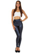 Leggings elásticos de cintura alta con líquido mate Sakkas - Fabricados en EE. UU.