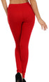 Leggings elásticos Sakkas de mezcla de algodón, color liso, sin pies - Fabricados en EE. UU.