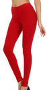 Leggings elásticos Sakkas de mezcla de algodón, color liso, sin pies - Fabricados en EE. UU.