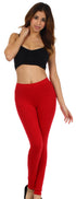 Leggings elásticos Sakkas de mezcla de algodón, color liso, sin pies - Fabricados en EE. UU.