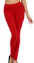 Leggings elásticos Sakkas de mezcla de algodón, color liso, sin pies - Fabricados en EE. UU.
